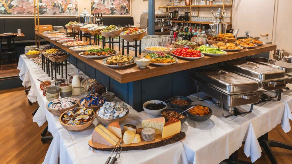 Übersichts des Brunch Buffets im Levante Restaurant in München