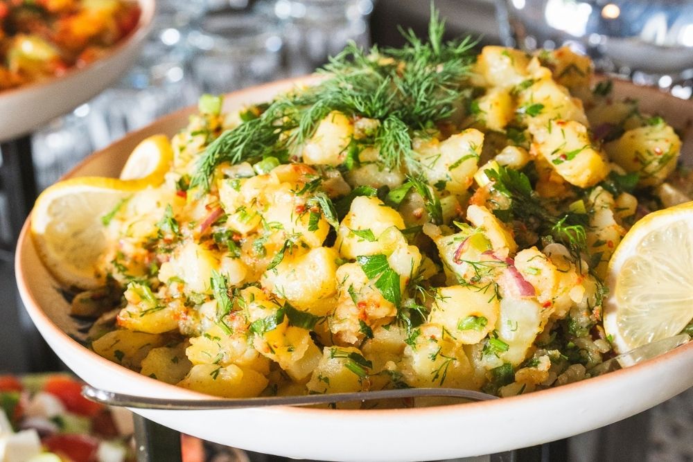Mediterraner Kartoffelsalat aus dem Levante Sonntagsbrunch